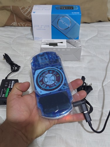 Sony psp 3000 blu trasparente - psp,
